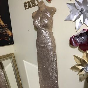 Dress new size 14 rose gold color